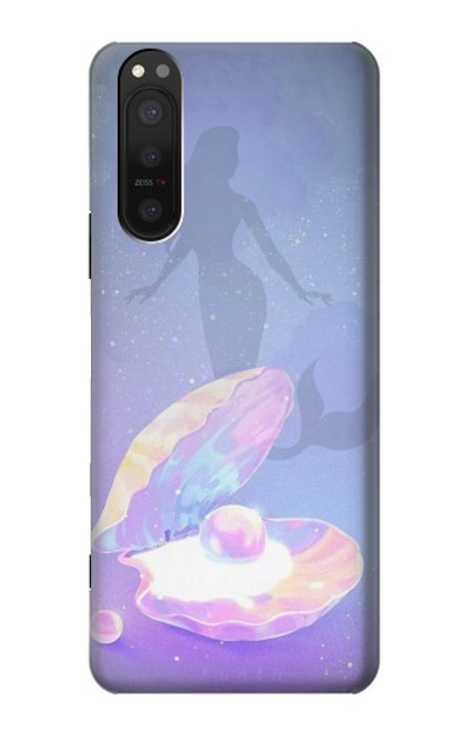 W3823 Beauty Pearl Mermaid Funda Carcasa Case y Caso Del Tirón Funda para Sony Xperia 5 II