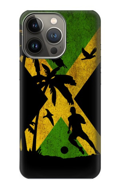 W2975 Jamaica Football Soccer Funda Carcasa Case y Caso Del Tirón Funda para iPhone 13 Pro