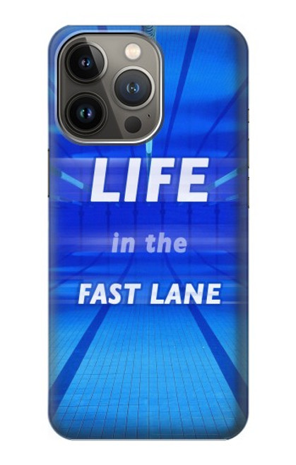 W3136 Life in the Fast Lane Swimming Pool Funda Carcasa Case y Caso Del Tirón Funda para iPhone 13 Pro