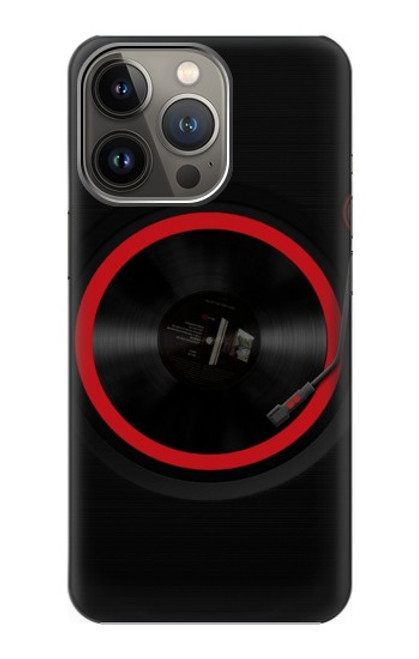 W3531 Spinning Record Player Funda Carcasa Case y Caso Del Tirón Funda para iPhone 13 Pro