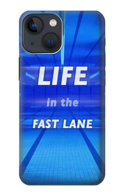 W3136 Life in the Fast Lane Swimming Pool Funda Carcasa Case y Caso Del Tirón Funda para iPhone 13 mini