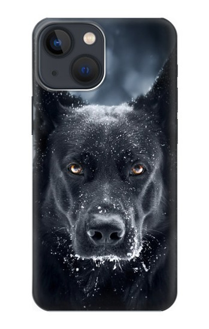 W3168 German Shepherd Black Dog Funda Carcasa Case y Caso Del Tirón Funda para iPhone 13 mini