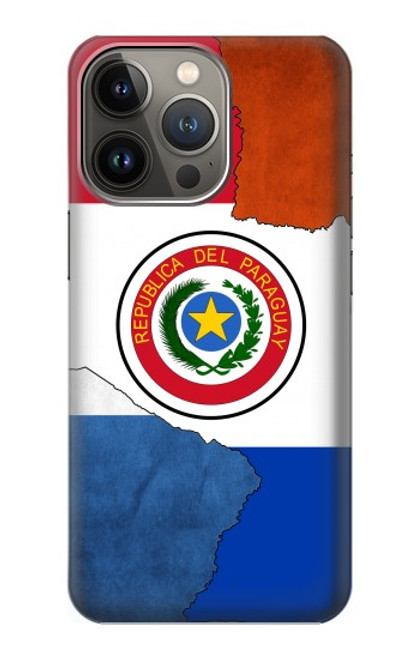 W3017 Paraguay Flag Funda Carcasa Case y Caso Del Tirón Funda para iPhone 13 Pro Max