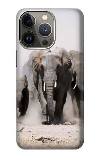 W3142 African Elephant Funda Carcasa Case y Caso Del Tirón Funda para iPhone 13 Pro Max