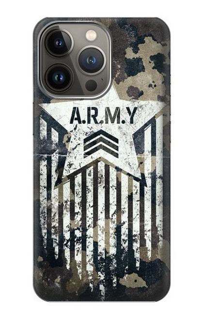 W3666 Army Camo Camouflage Funda Carcasa Case y Caso Del Tirón Funda para iPhone 13 Pro Max