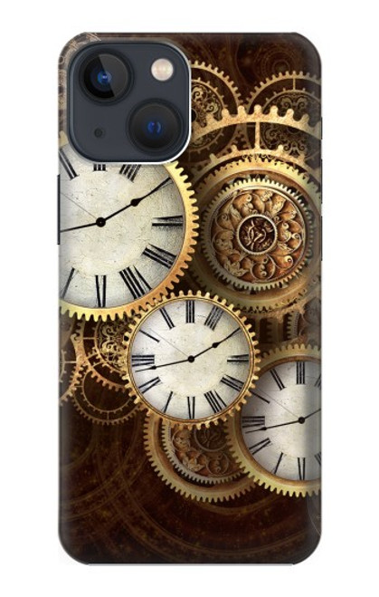 W3172 Gold Clock Live Funda Carcasa Case y Caso Del Tirón Funda para iPhone 13