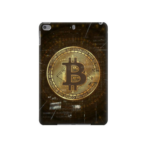 W3798 Cryptocurrency Bitcoin Funda Carcasa Case para iPad mini 4, iPad mini 5, iPad mini 5 (2019)