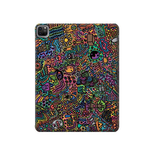 W3815 Psychedelic Art Funda Carcasa Case para iPad Pro 12.9 (2022,2021,2020,2018, 3rd, 4th, 5th, 6th)