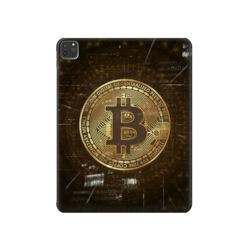 W3798 Cryptocurrency Bitcoin Funda Carcasa Case para iPad Pro 11 (2021,2020,2018, 3rd, 2nd, 1st)