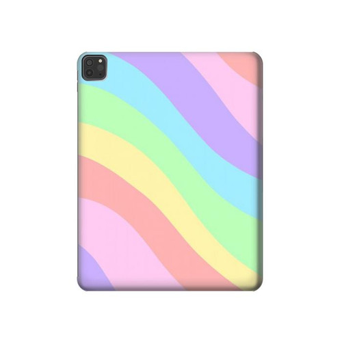 W3810 Pastel Unicorn Summer Wave Funda Carcasa Case para iPad Pro 11 (2021,2020,2018, 3rd, 2nd, 1st)