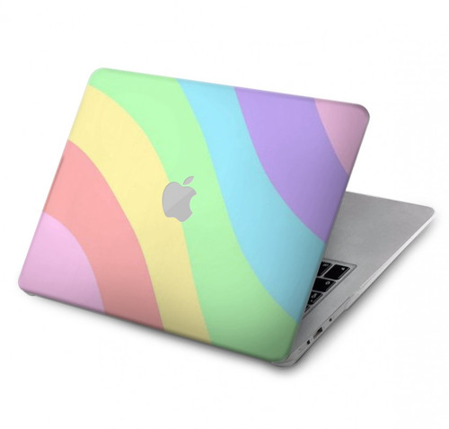 W3810 Pastel Unicorn Summer Wave Funda Carcasa Case para MacBook Pro 13″ - A1706, A1708, A1989, A2159, A2289, A2251, A2338