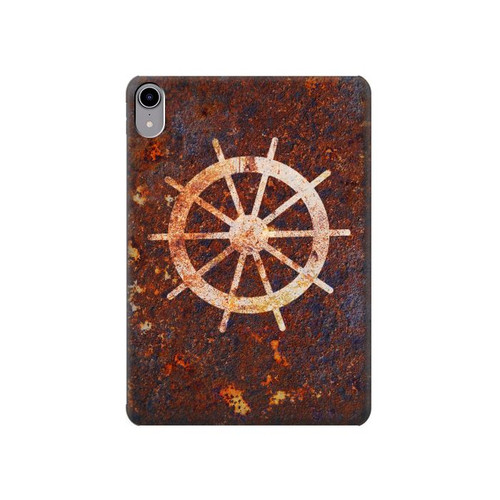 W2766 Ship Wheel Rusty Texture Funda Carcasa Case para iPad mini 6, iPad mini (2021)