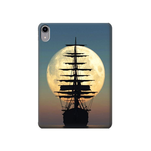 W2897 Pirate Ship Moon Night Funda Carcasa Case para iPad mini 6, iPad mini (2021)