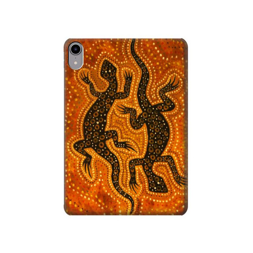 W2901 Lizard Aboriginal Art Funda Carcasa Case para iPad mini 6, iPad mini (2021)