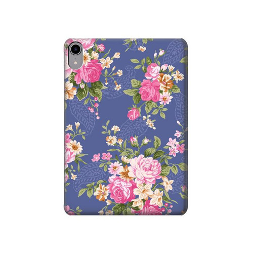 W3265 Vintage Flower Pattern Funda Carcasa Case para iPad mini 6, iPad mini (2021)