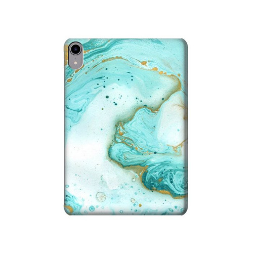 W3399 Green Marble Graphic Print Funda Carcasa Case para iPad mini 6, iPad mini (2021)