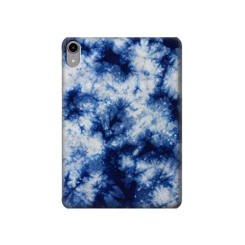 W3439 Fabric Indigo Tie Dye Funda Carcasa Case para iPad mini 6, iPad mini (2021)