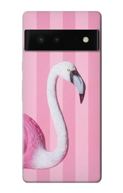 W3805 Flamingo Pink Pastel Funda Carcasa Case y Caso Del Tirón Funda para Google Pixel 6