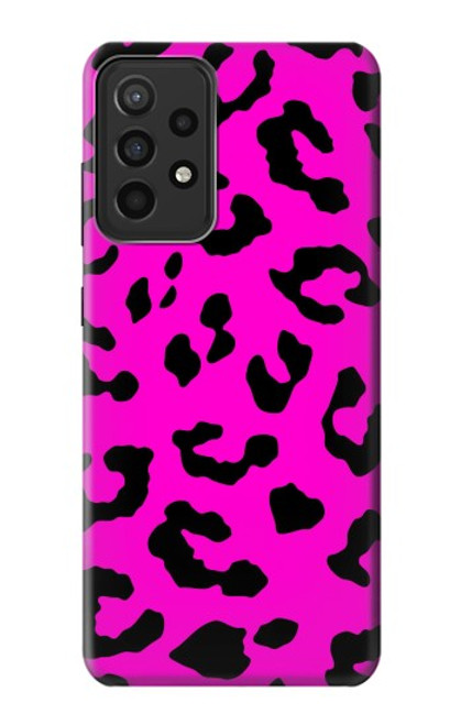 W1850 Pink Leopard Pattern Funda Carcasa Case y Caso Del Tirón Funda para Samsung Galaxy A52s 5G