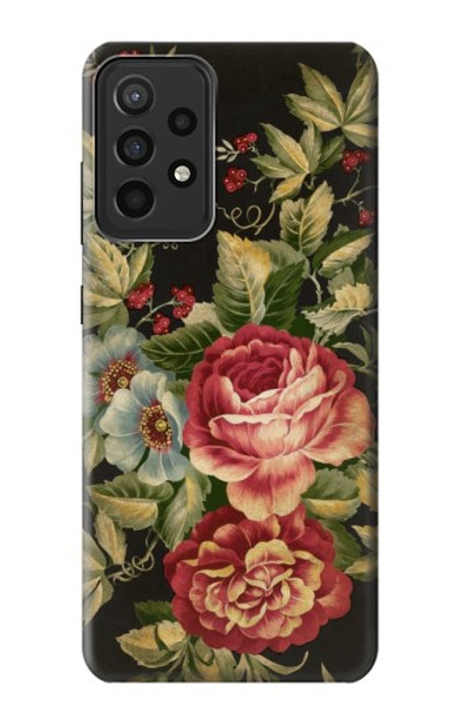 W3013 Vintage Antique Roses Funda Carcasa Case y Caso Del Tirón Funda para Samsung Galaxy A52s 5G