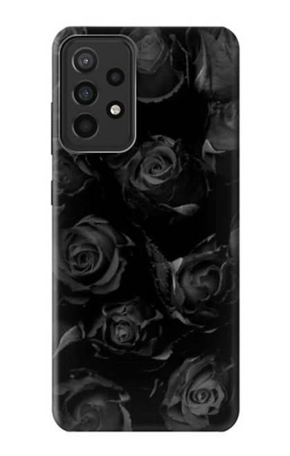 W3153 Black Roses Funda Carcasa Case y Caso Del Tirón Funda para Samsung Galaxy A52s 5G