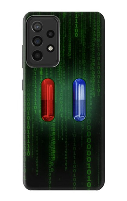 W3816 Red Pill Blue Pill Capsule Funda Carcasa Case y Caso Del Tirón Funda para Samsung Galaxy A52s 5G