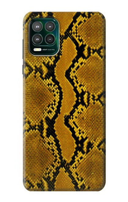 W3365 Yellow Python Skin Graphic Print Funda Carcasa Case y Caso Del Tirón Funda para Motorola Moto G Stylus 5G