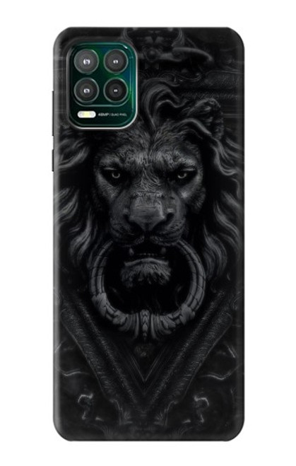 W3619 Dark Gothic Lion Funda Carcasa Case y Caso Del Tirón Funda para Motorola Moto G Stylus 5G