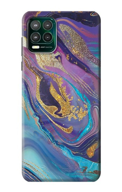 W3676 Colorful Abstract Marble Stone Funda Carcasa Case y Caso Del Tirón Funda para Motorola Moto G Stylus 5G