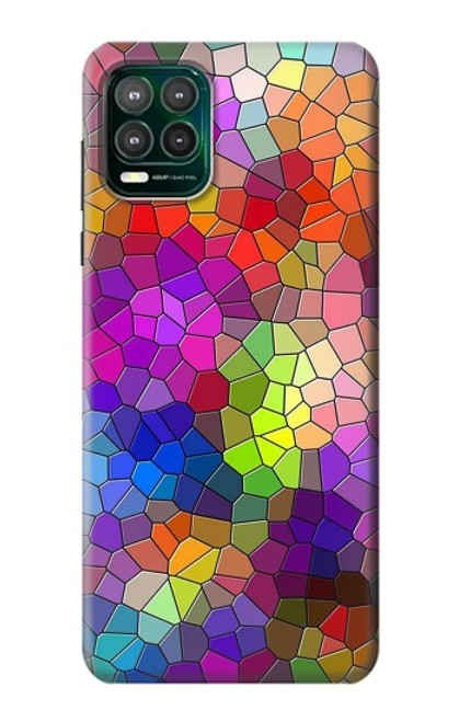 W3677 Colorful Brick Mosaics Funda Carcasa Case y Caso Del Tirón Funda para Motorola Moto G Stylus 5G
