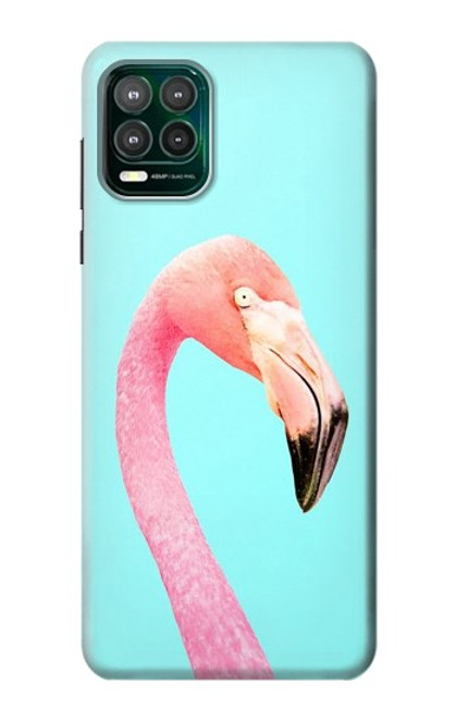 W3708 Pink Flamingo Funda Carcasa Case y Caso Del Tirón Funda para Motorola Moto G Stylus 5G