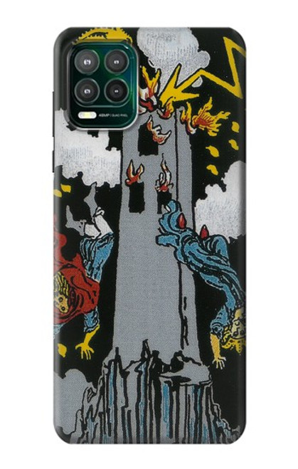 W3745 Tarot Card The Tower Funda Carcasa Case y Caso Del Tirón Funda para Motorola Moto G Stylus 5G