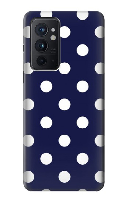 W3533 Blue Polka Dot Funda Carcasa Case y Caso Del Tirón Funda para OnePlus 9RT 5G