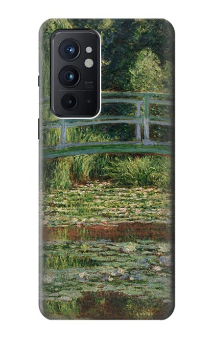 W3674 Claude Monet Footbridge and Water Lily Pool Funda Carcasa Case y Caso Del Tirón Funda para OnePlus 9RT 5G