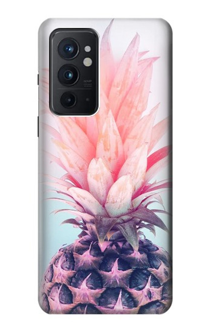 W3711 Pink Pineapple Funda Carcasa Case y Caso Del Tirón Funda para OnePlus 9RT 5G