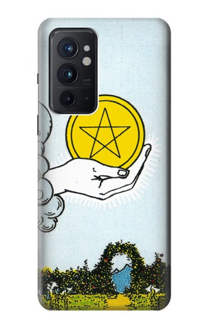 W3722 Tarot Card Ace of Pentacles Coins Funda Carcasa Case y Caso Del Tirón Funda para OnePlus 9RT 5G