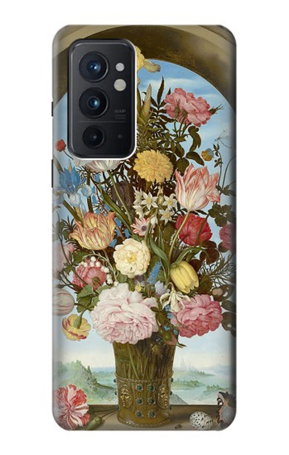 W3749 Vase of Flowers Funda Carcasa Case y Caso Del Tirón Funda para OnePlus 9RT 5G