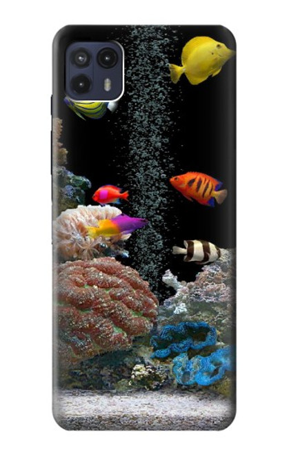 W0226 Aquarium Funda Carcasa Case y Caso Del Tirón Funda para Motorola Moto G50 5G [for G50 5G only. NOT for G50]