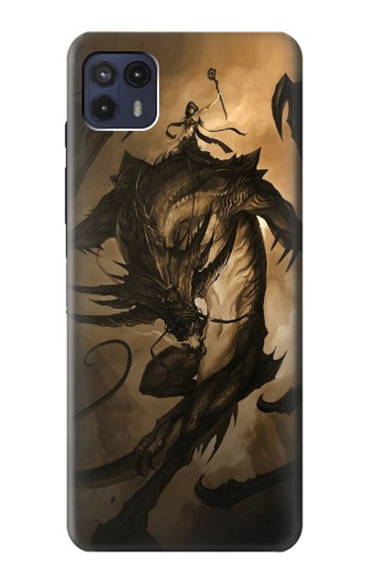 W0388 Dragon Rider Funda Carcasa Case y Caso Del Tirón Funda para Motorola Moto G50 5G [for G50 5G only. NOT for G50]