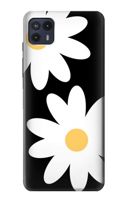 W2315 Daisy White Flowers Funda Carcasa Case y Caso Del Tirón Funda para Motorola Moto G50 5G [for G50 5G only. NOT for G50]