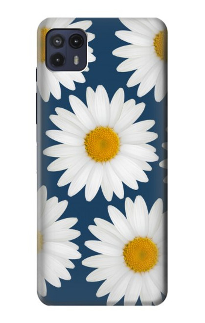 W3009 Daisy Blue Funda Carcasa Case y Caso Del Tirón Funda para Motorola Moto G50 5G [for G50 5G only. NOT for G50]