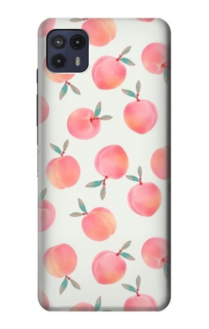 W3503 Peach Funda Carcasa Case y Caso Del Tirón Funda para Motorola Moto G50 5G [for G50 5G only. NOT for G50]