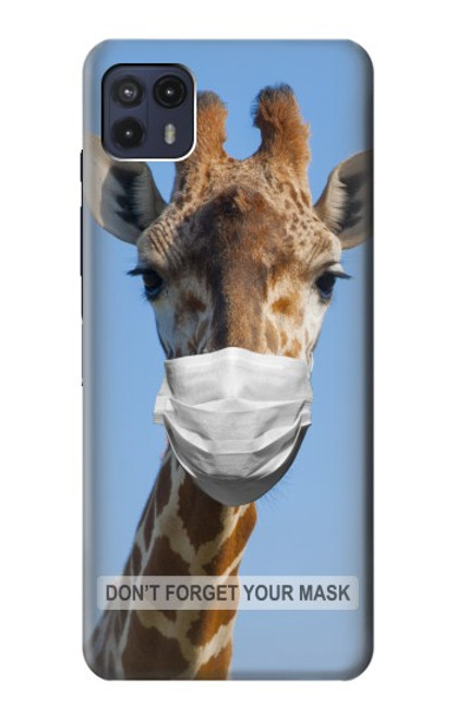 W3806 Funny Giraffe Funda Carcasa Case y Caso Del Tirón Funda para Motorola Moto G50 5G [for G50 5G only. NOT for G50]