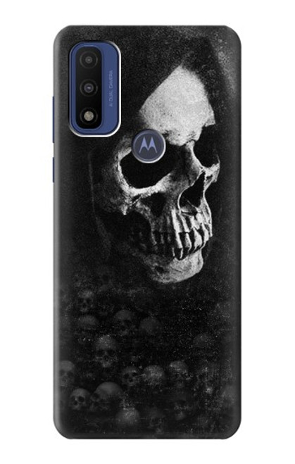 W3333 Death Skull Grim Reaper Funda Carcasa Case y Caso Del Tirón Funda para Motorola G Pure