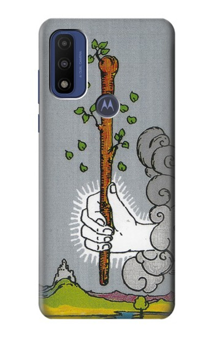 W3723 Tarot Card Age of Wands Funda Carcasa Case y Caso Del Tirón Funda para Motorola G Pure