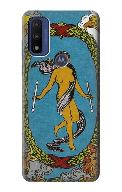 W3746 Tarot Card The World Funda Carcasa Case y Caso Del Tirón Funda para Motorola G Pure