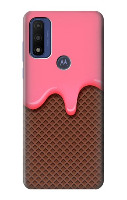W3754 Strawberry Ice Cream Cone Funda Carcasa Case y Caso Del Tirón Funda para Motorola G Pure