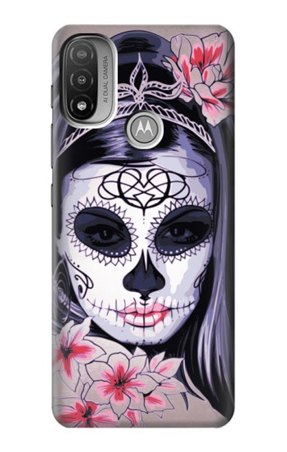 W3821 Sugar Skull Steam Punk Girl Gothic Funda Carcasa Case y Caso Del Tirón Funda para Motorola Moto E20,E30,E40