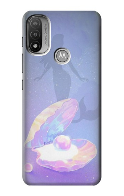 W3823 Beauty Pearl Mermaid Funda Carcasa Case y Caso Del Tirón Funda para Motorola Moto E20,E30,E40