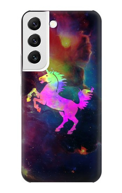 W2486 Rainbow Unicorn Nebula Space Funda Carcasa Case y Caso Del Tirón Funda para Samsung Galaxy S22